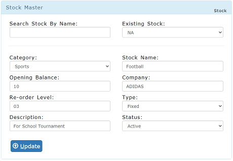 School Stock Management Software